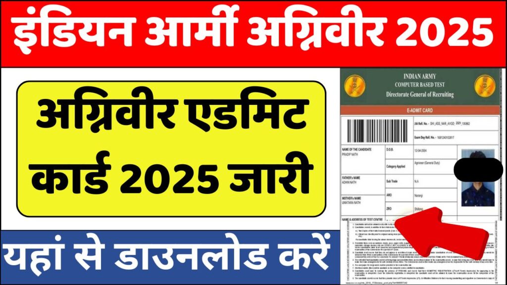 Indian Army Agniveer Admit Card 2025