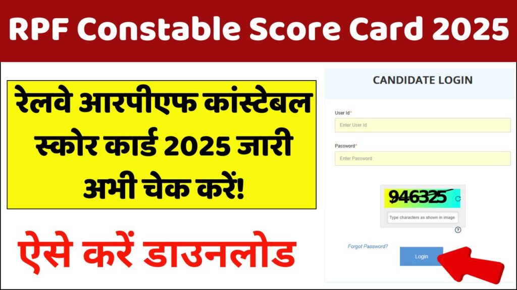 RPF Constable Score Card 2025
